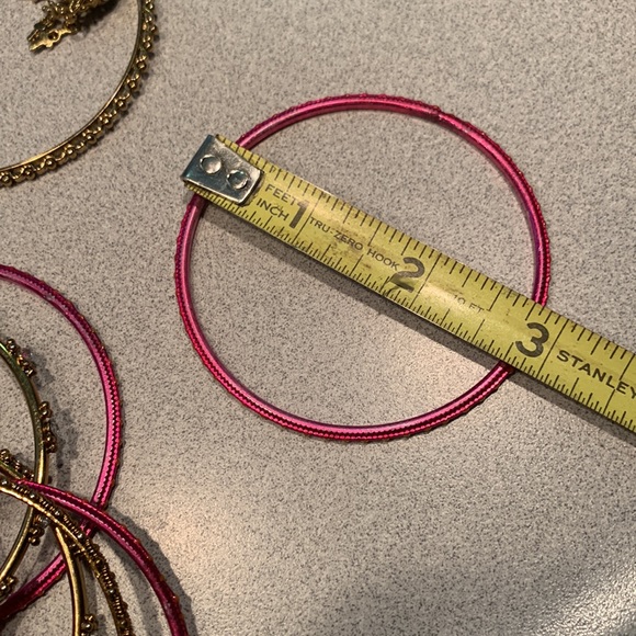 25 Gorgeous Pink and Gold Stone and Chain Embellished Bracelets Bali Style - Picture 9 of 9